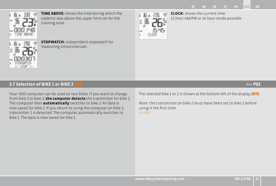 VDO WL MC 2.0 User Manual | Page 51 / 272