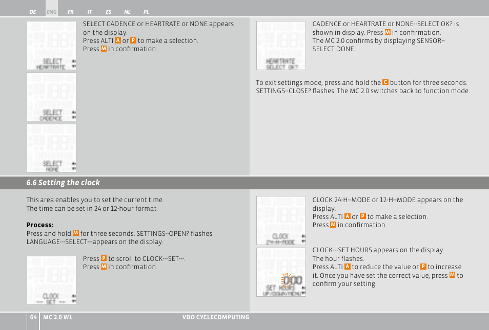 VDO WL MC 2.0 User Manual | Page 64 / 272