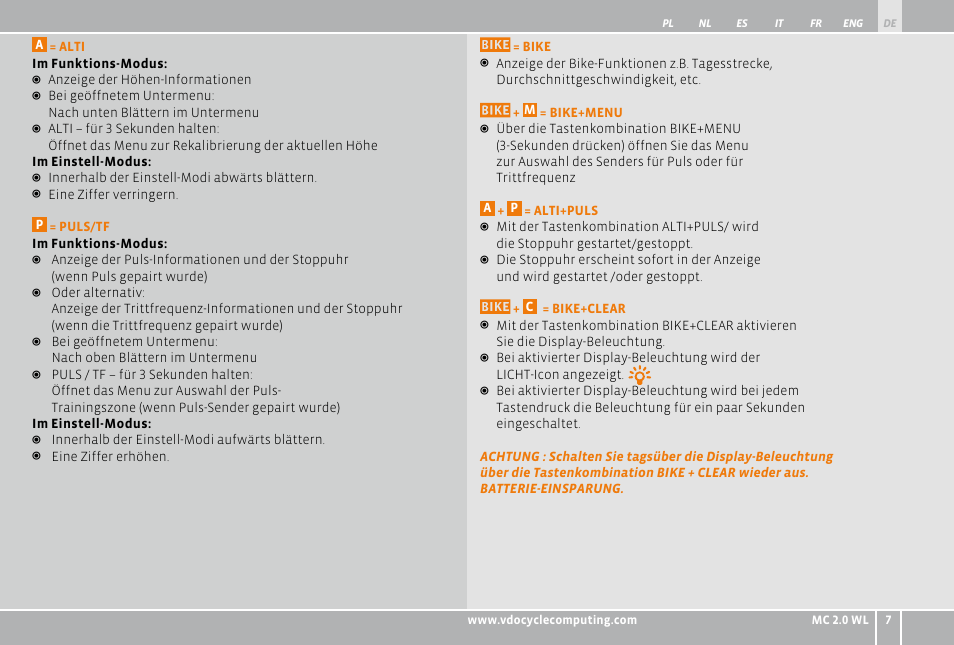VDO WL MC 2.0 User Manual | Page 7 / 272