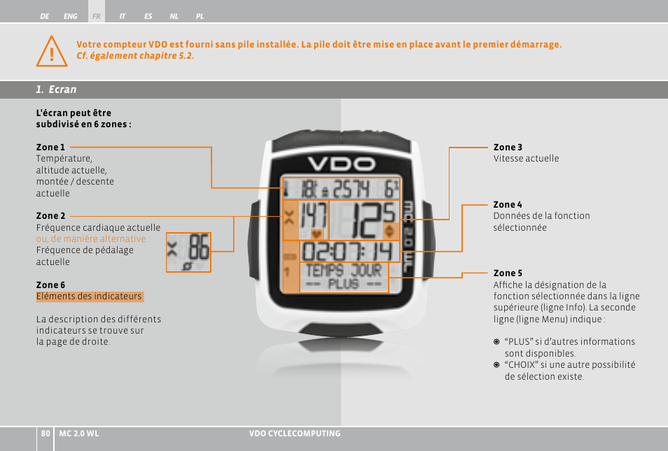 VDO WL MC 2.0 User Manual | Page 80 / 272