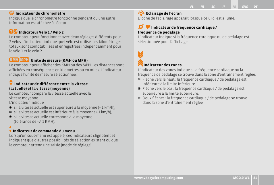 VDO WL MC 2.0 User Manual | Page 81 / 272