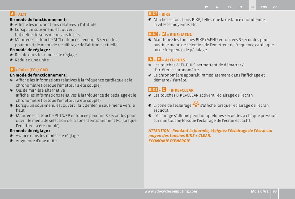 VDO WL MC 2.0 User Manual | Page 83 / 272