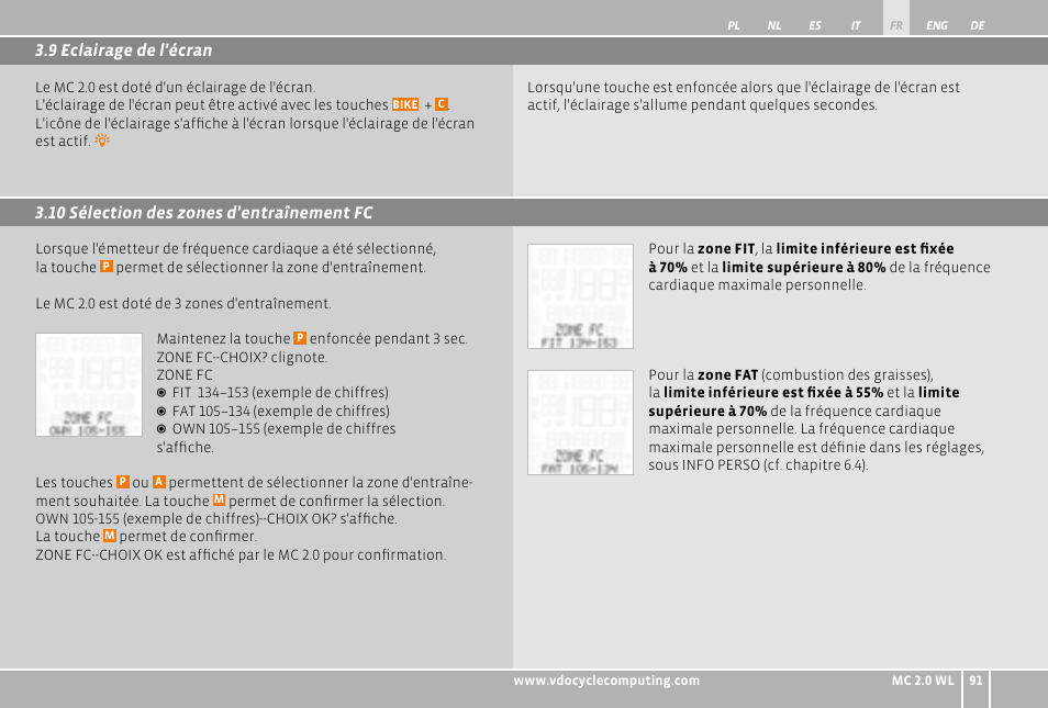 VDO WL MC 2.0 User Manual | Page 91 / 272