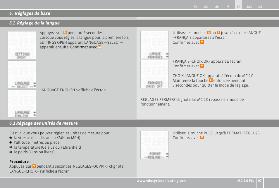 VDO WL MC 2.0 User Manual | Page 97 / 272