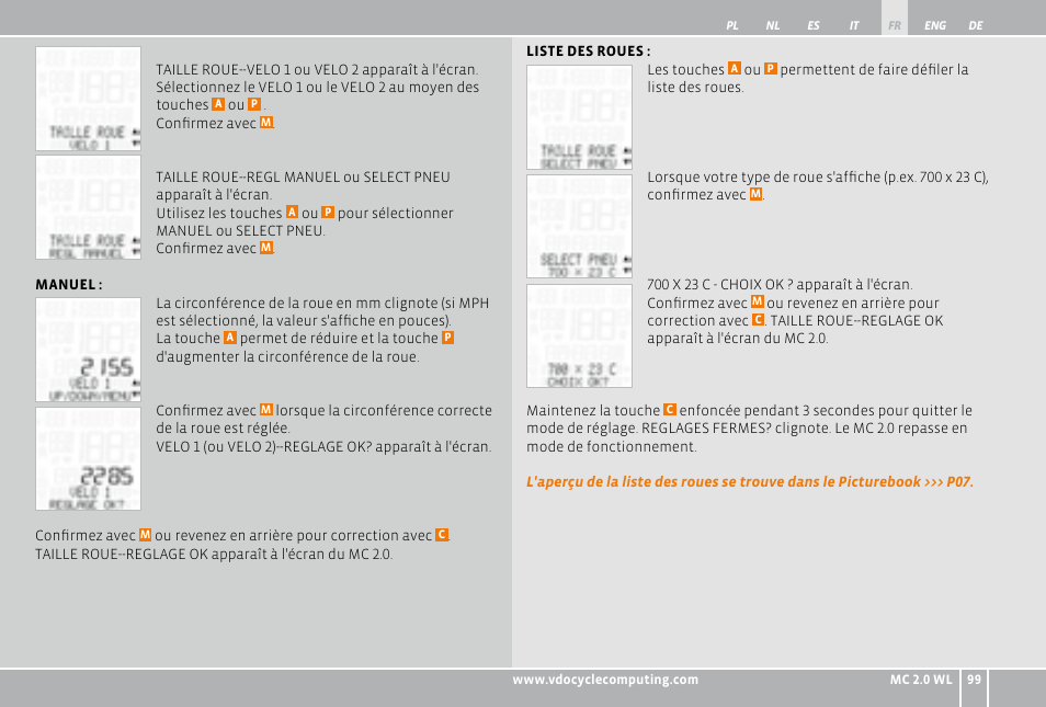 VDO WL MC 2.0 User Manual | Page 99 / 272