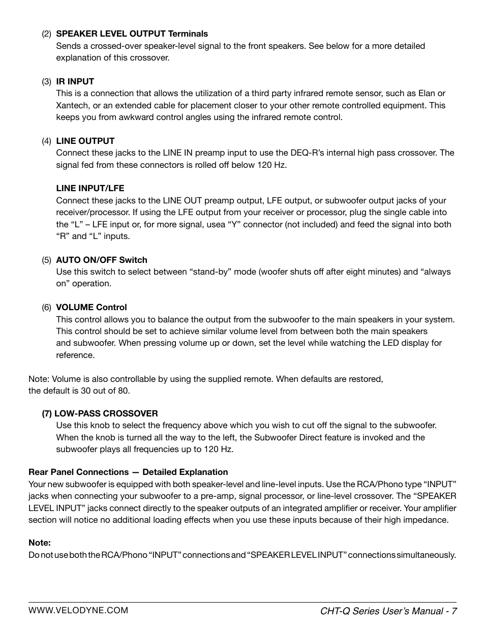 Velodyne CHT-Q Series User Manual | Page 13 / 26