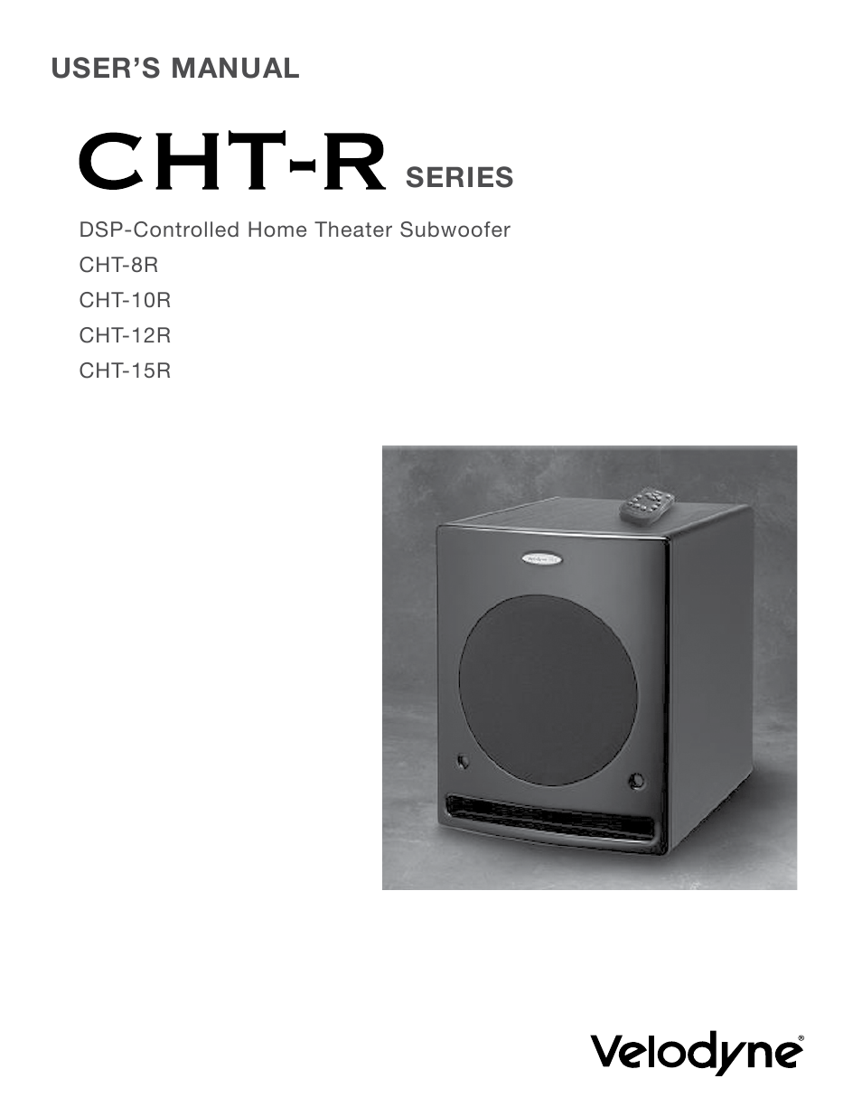 Velodyne CHT-R Series User Manual | 24 pages