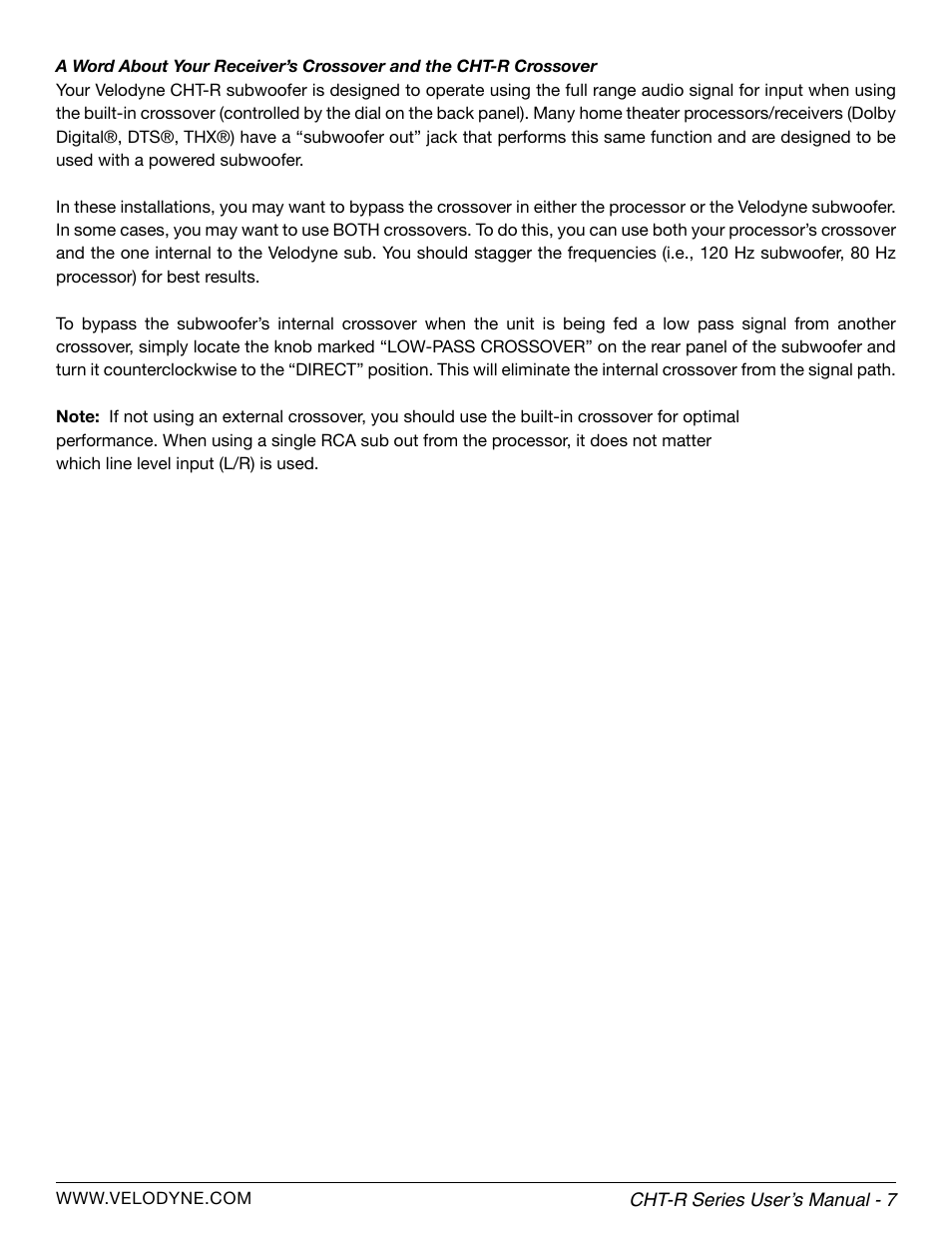 Velodyne CHT-R Series User Manual | Page 13 / 24