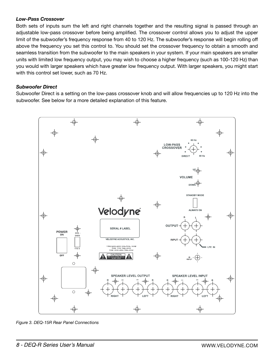 Velodyne DEQ-R Series User Manual | Page 14 / 26