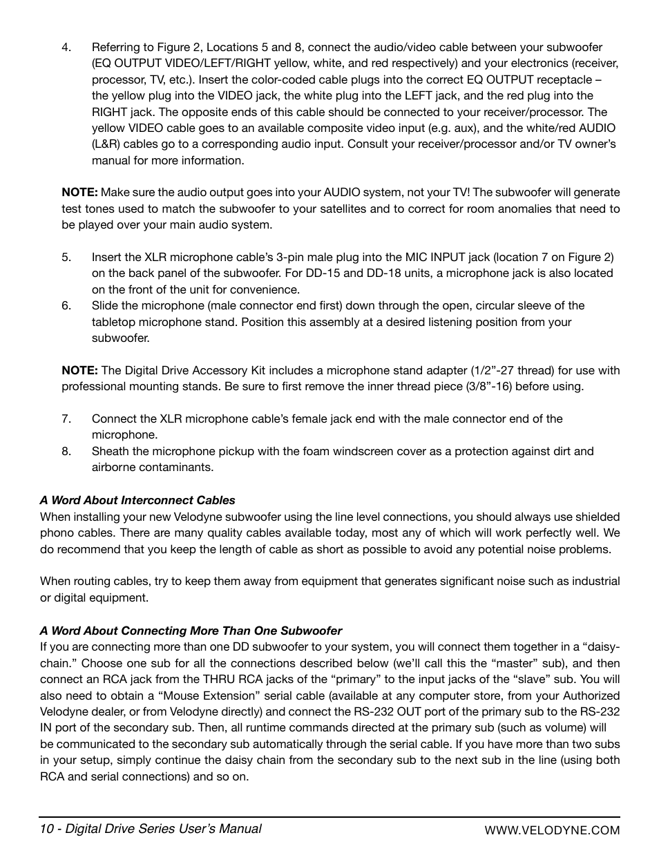 Velodyne Digital Drive Series User Manual | Page 16 / 54