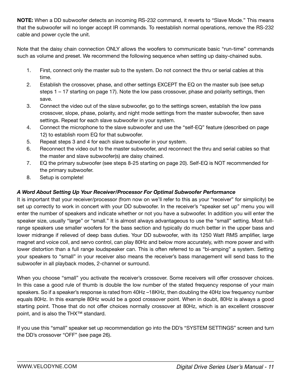 Velodyne Digital Drive Series User Manual | Page 17 / 54