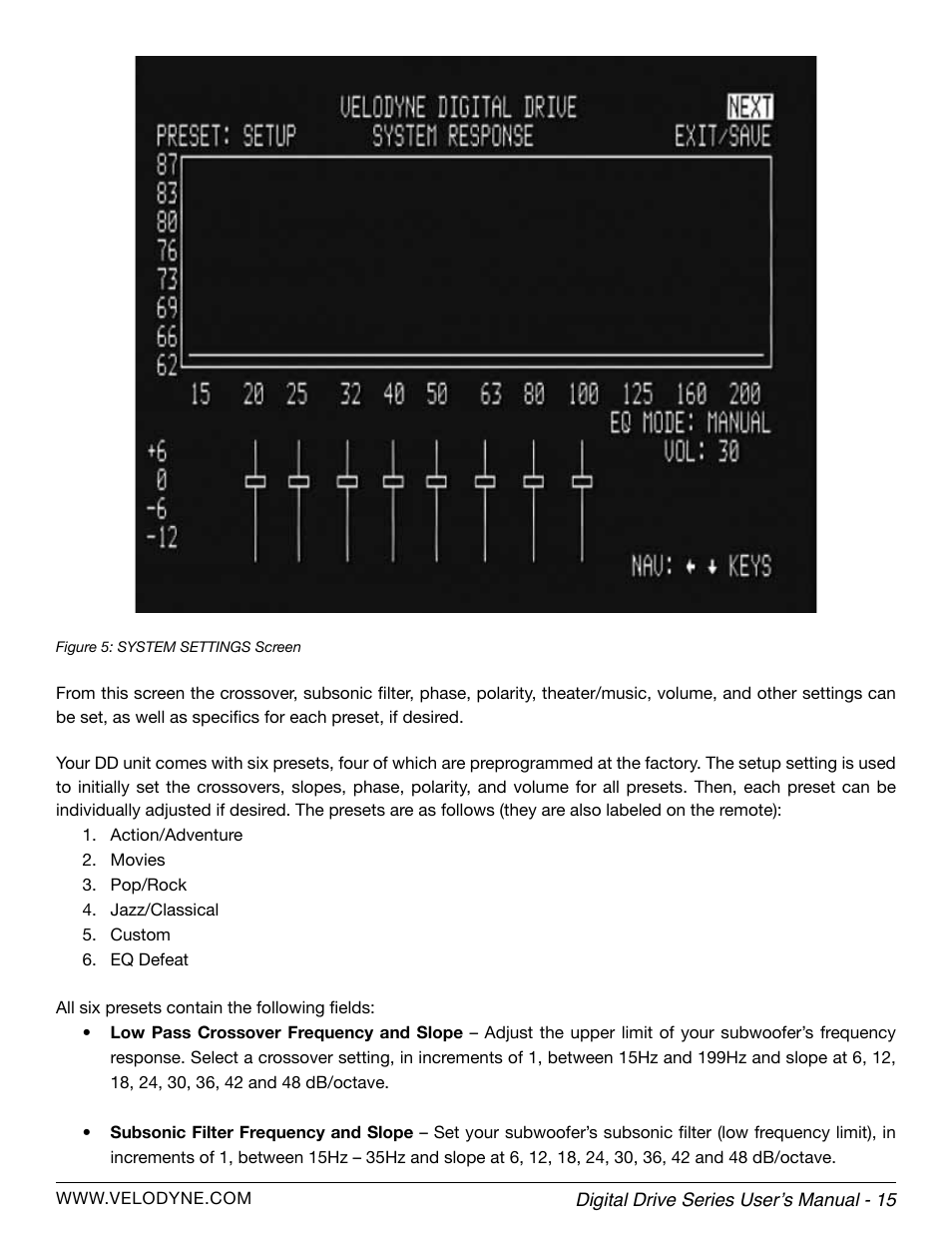 Velodyne Digital Drive Series User Manual | Page 21 / 54