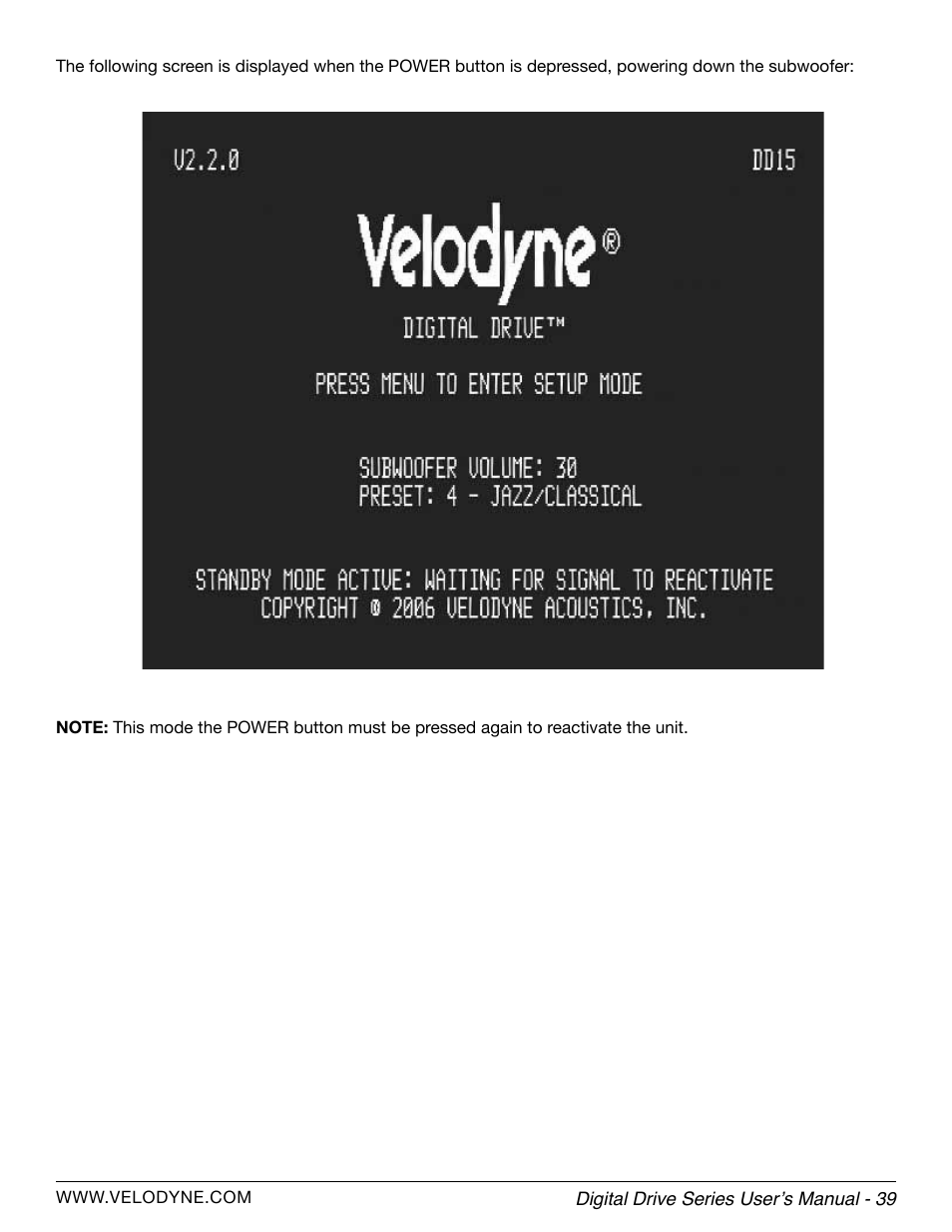 Velodyne Digital Drive Series User Manual | Page 45 / 54