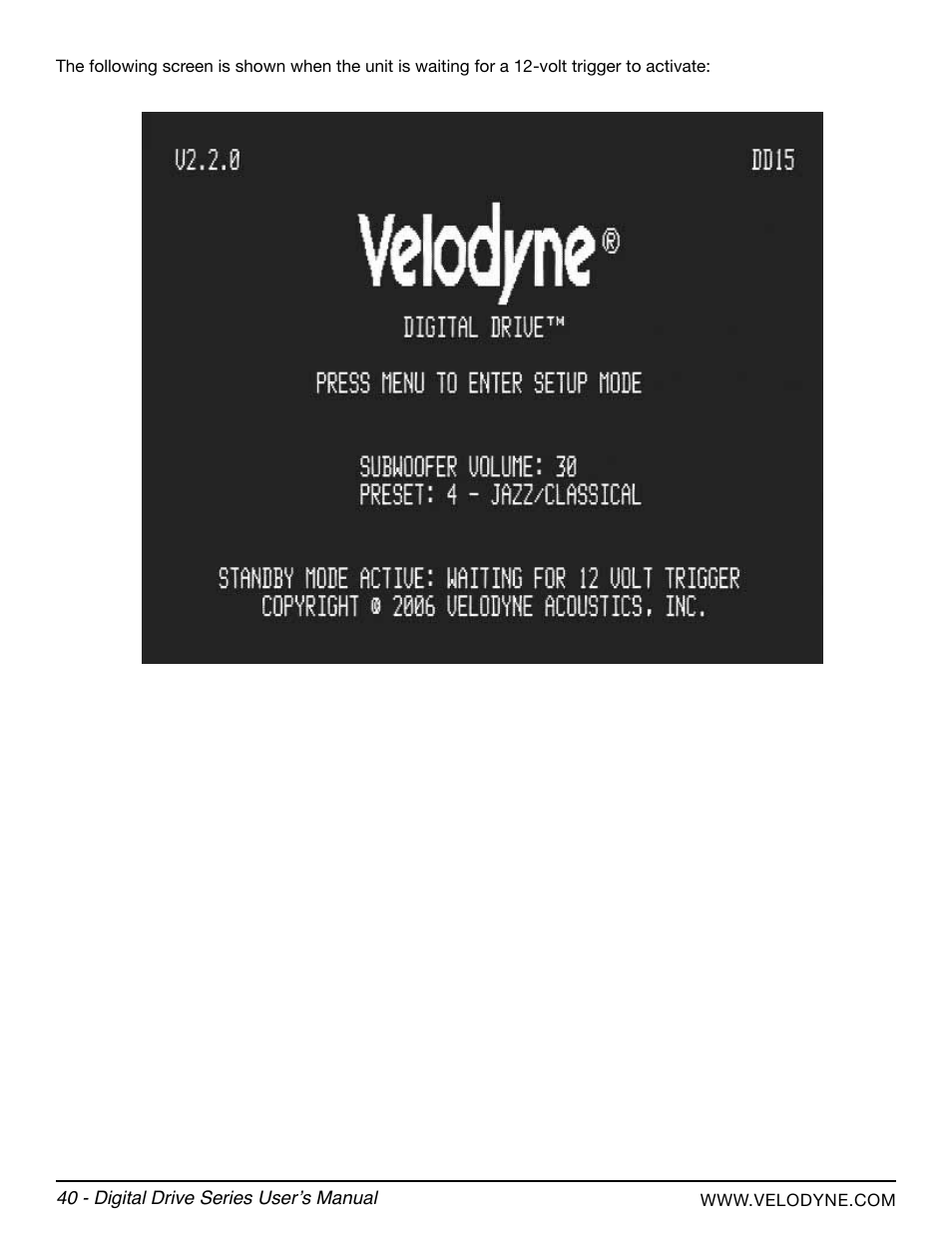 Velodyne Digital Drive Series User Manual | Page 46 / 54