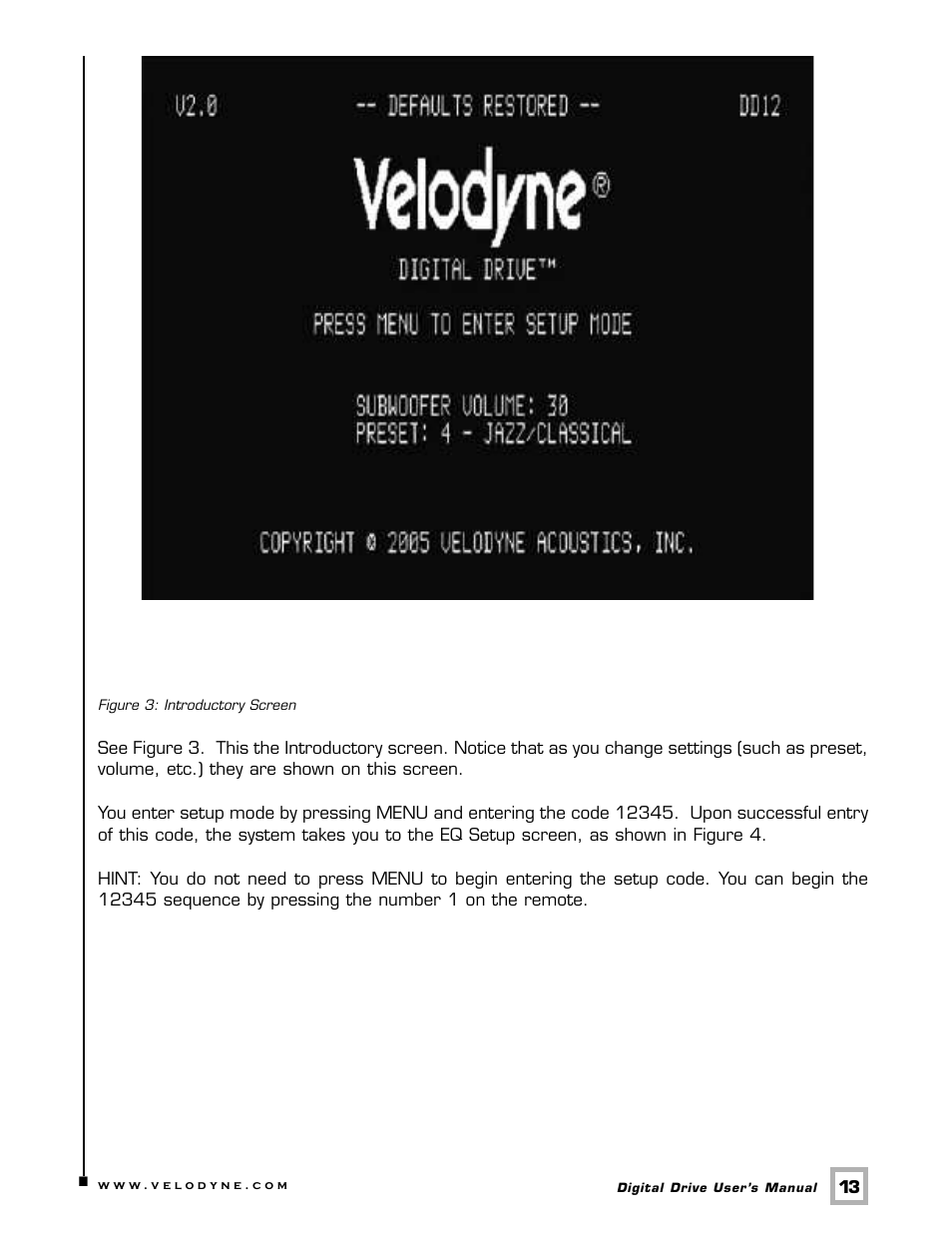 Velodyne Digital Drive 1812 Signature Edition User Manual | Page 19 / 57