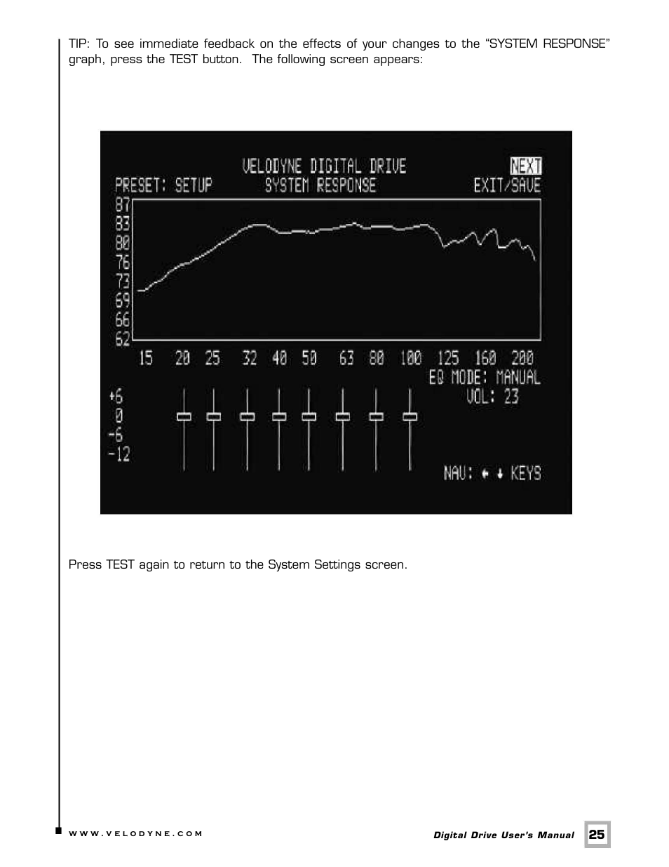 Velodyne Digital Drive 1812 Signature Edition User Manual | Page 31 / 57