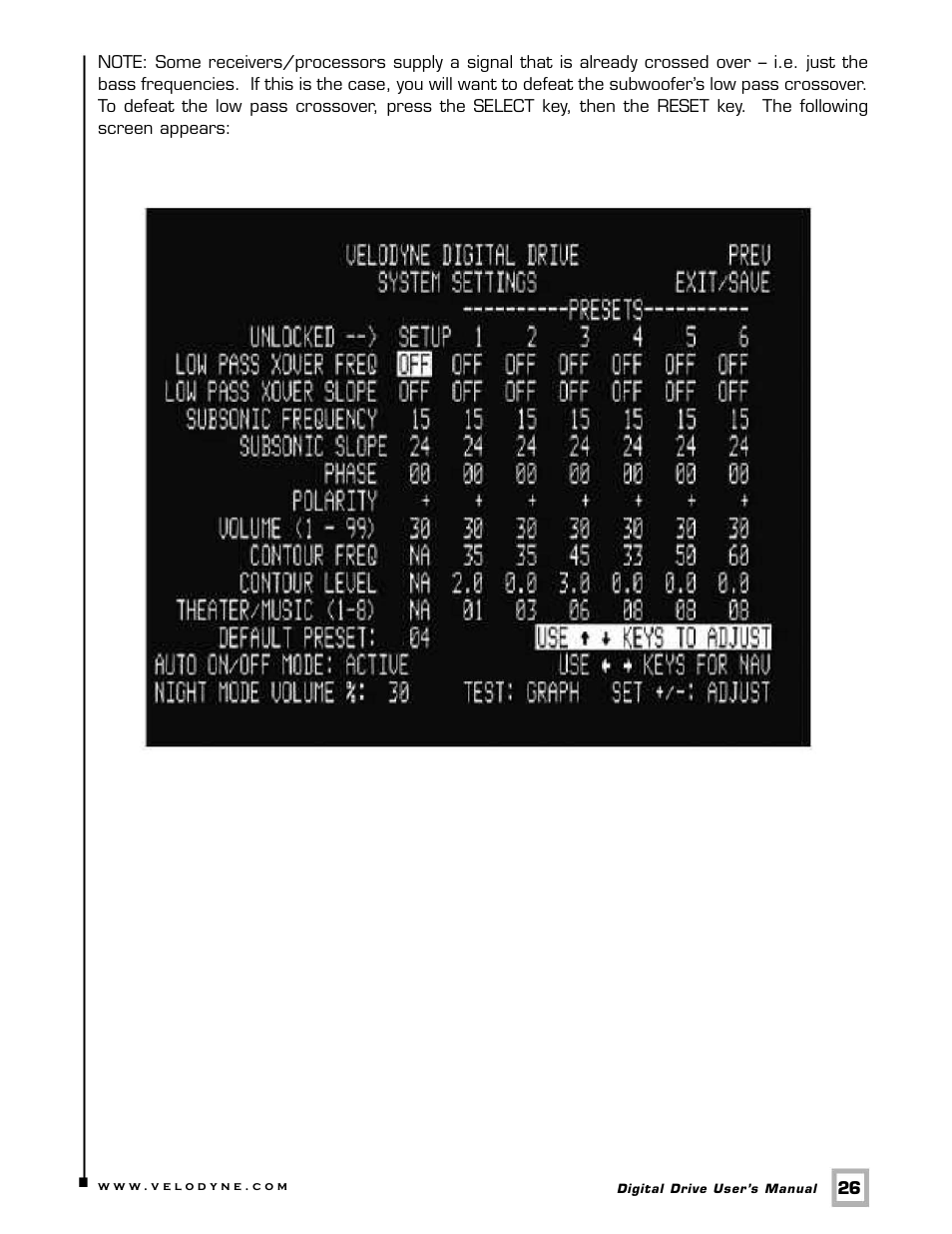 Velodyne Digital Drive 1812 Signature Edition User Manual | Page 32 / 57