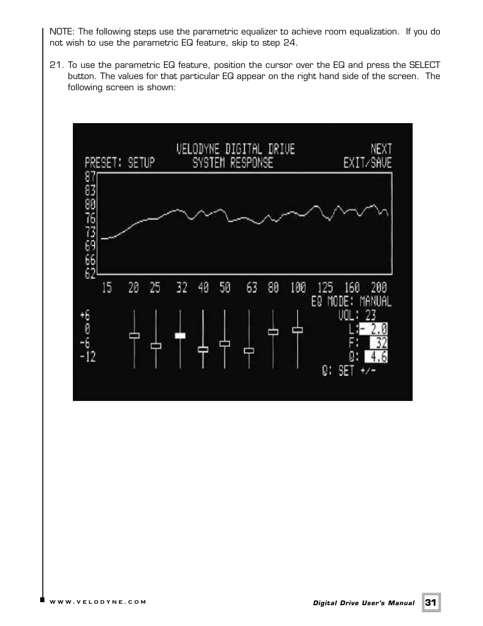 Velodyne Digital Drive 1812 Signature Edition User Manual | Page 37 / 57