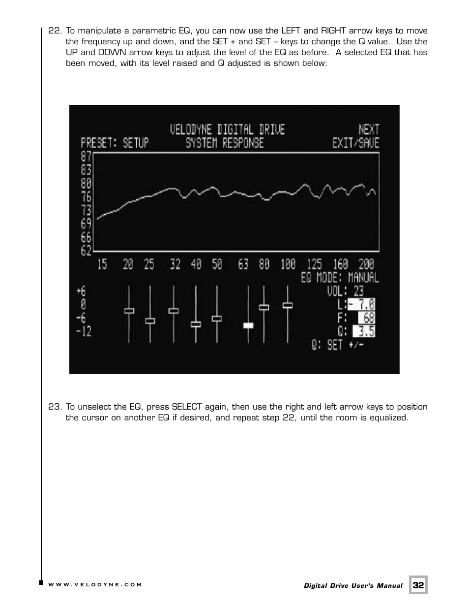 Velodyne Digital Drive 1812 Signature Edition User Manual | Page 38 / 57