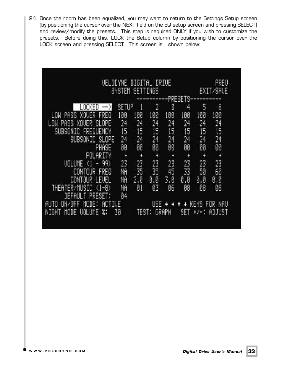 Velodyne Digital Drive 1812 Signature Edition User Manual | Page 39 / 57
