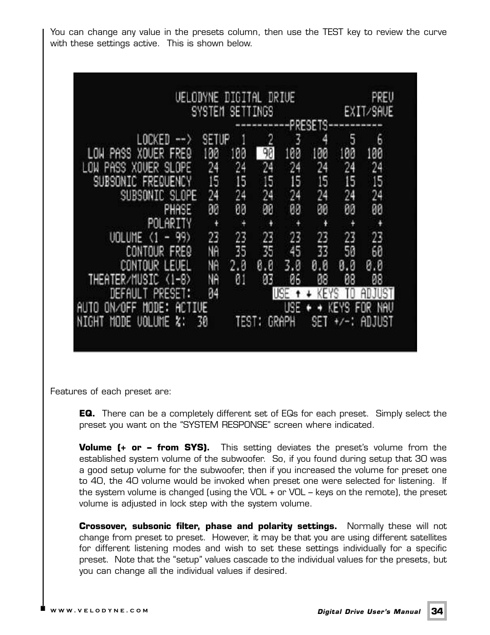 Velodyne Digital Drive 1812 Signature Edition User Manual | Page 40 / 57