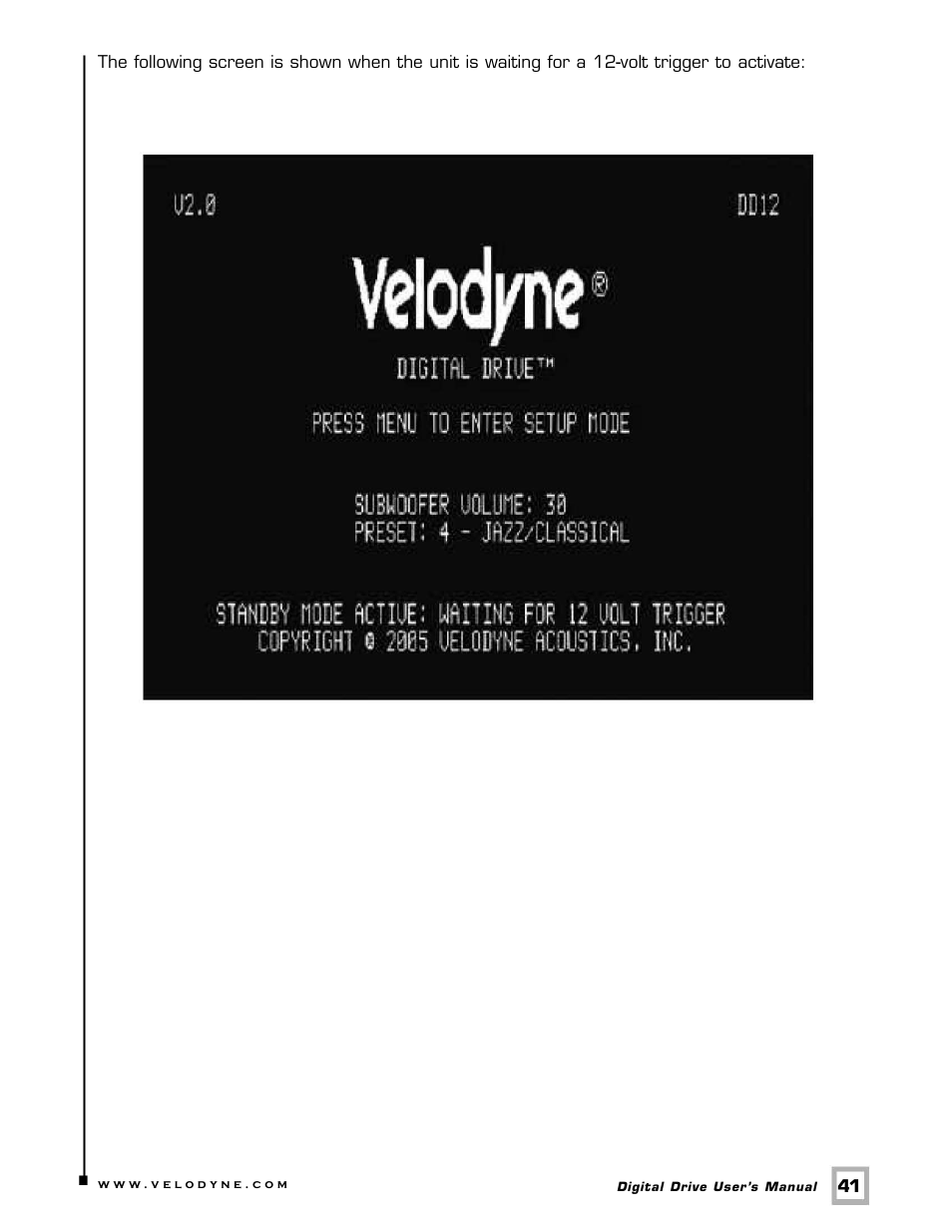 Velodyne Digital Drive 1812 Signature Edition User Manual | Page 47 / 57