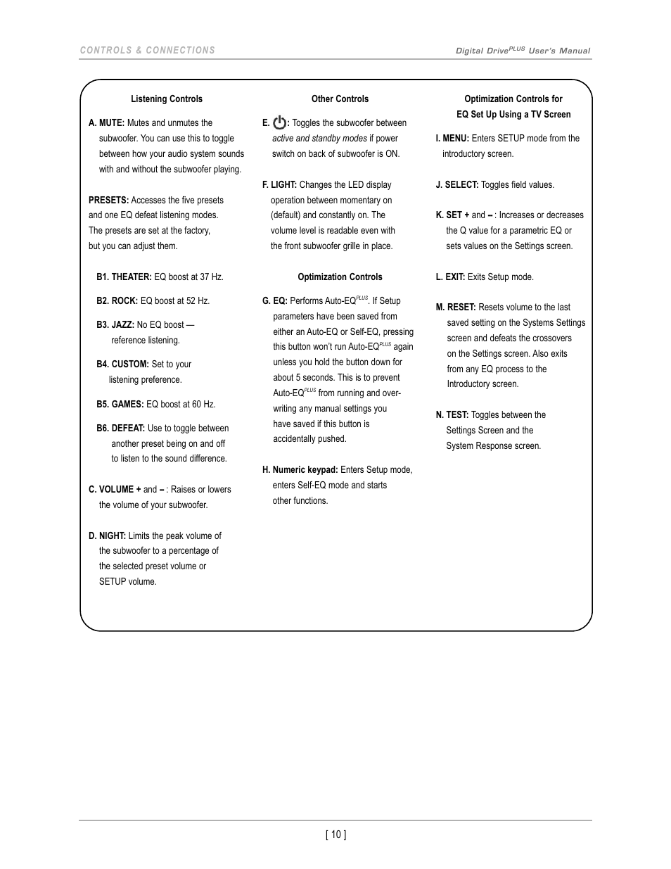 Velodyne Digital DrivePLUSSeries User Manual | Page 13 / 42