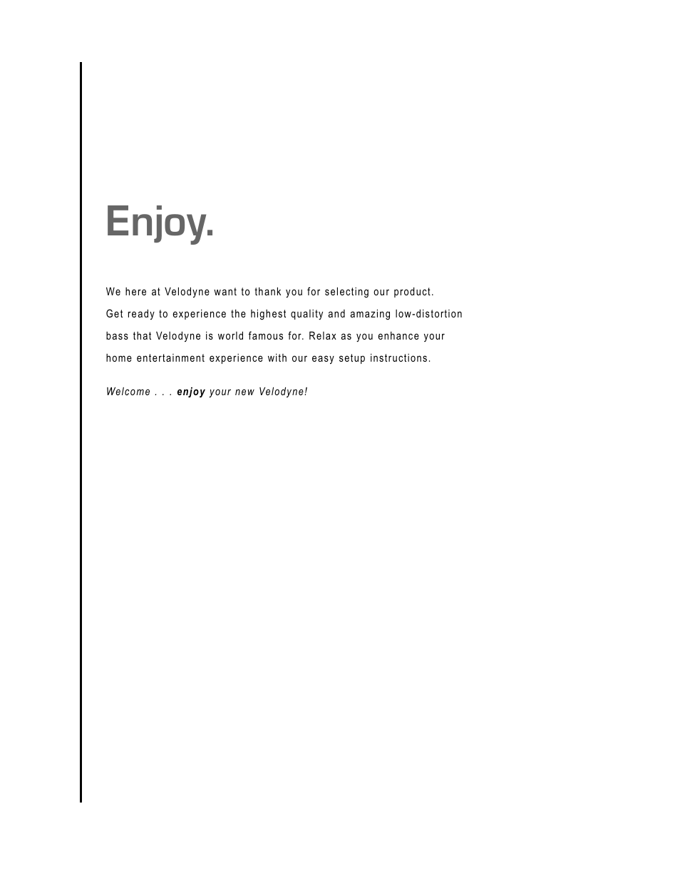 Enjoy | Velodyne Digital DrivePLUSSeries User Manual | Page 2 / 42