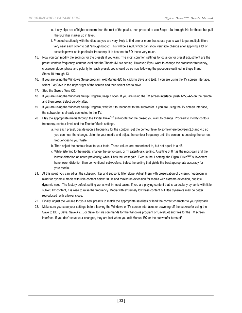 Velodyne Digital DrivePLUSSeries User Manual | Page 36 / 42