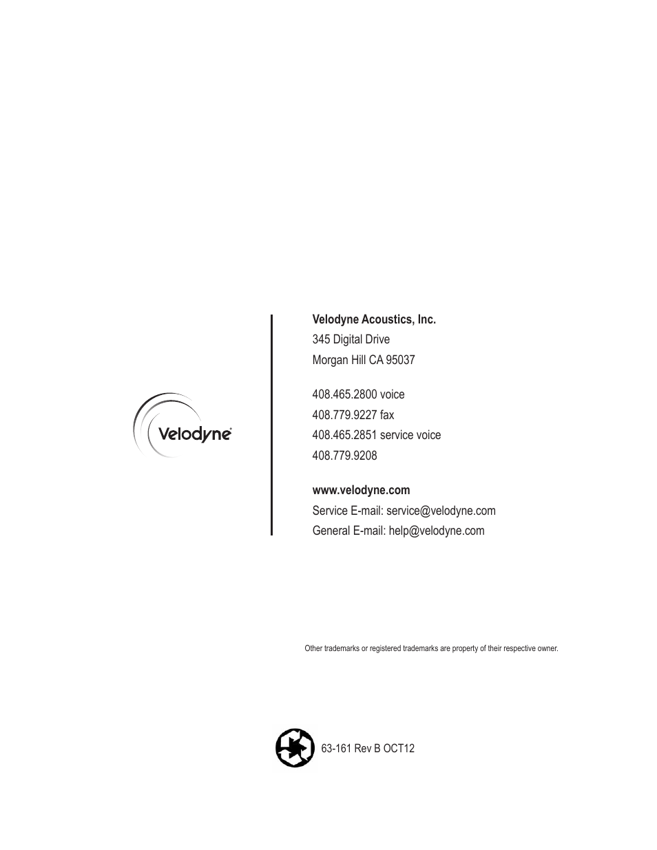 Velodyne Digital DrivePLUSSeries User Manual | Page 42 / 42