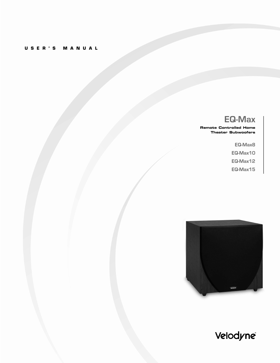 Velodyne EQ-Max Series User Manual | 24 pages