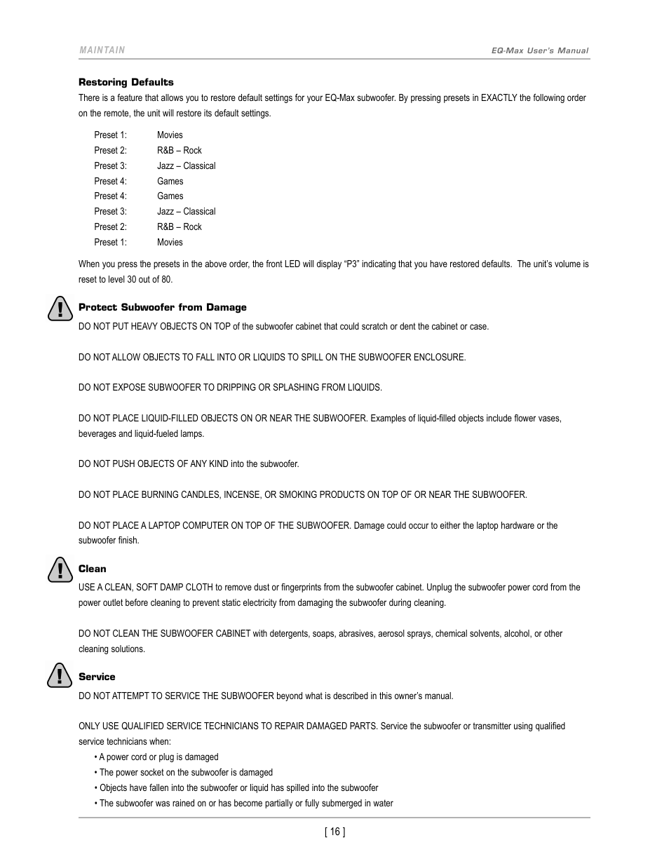 Velodyne EQ-Max Series User Manual | Page 19 / 24