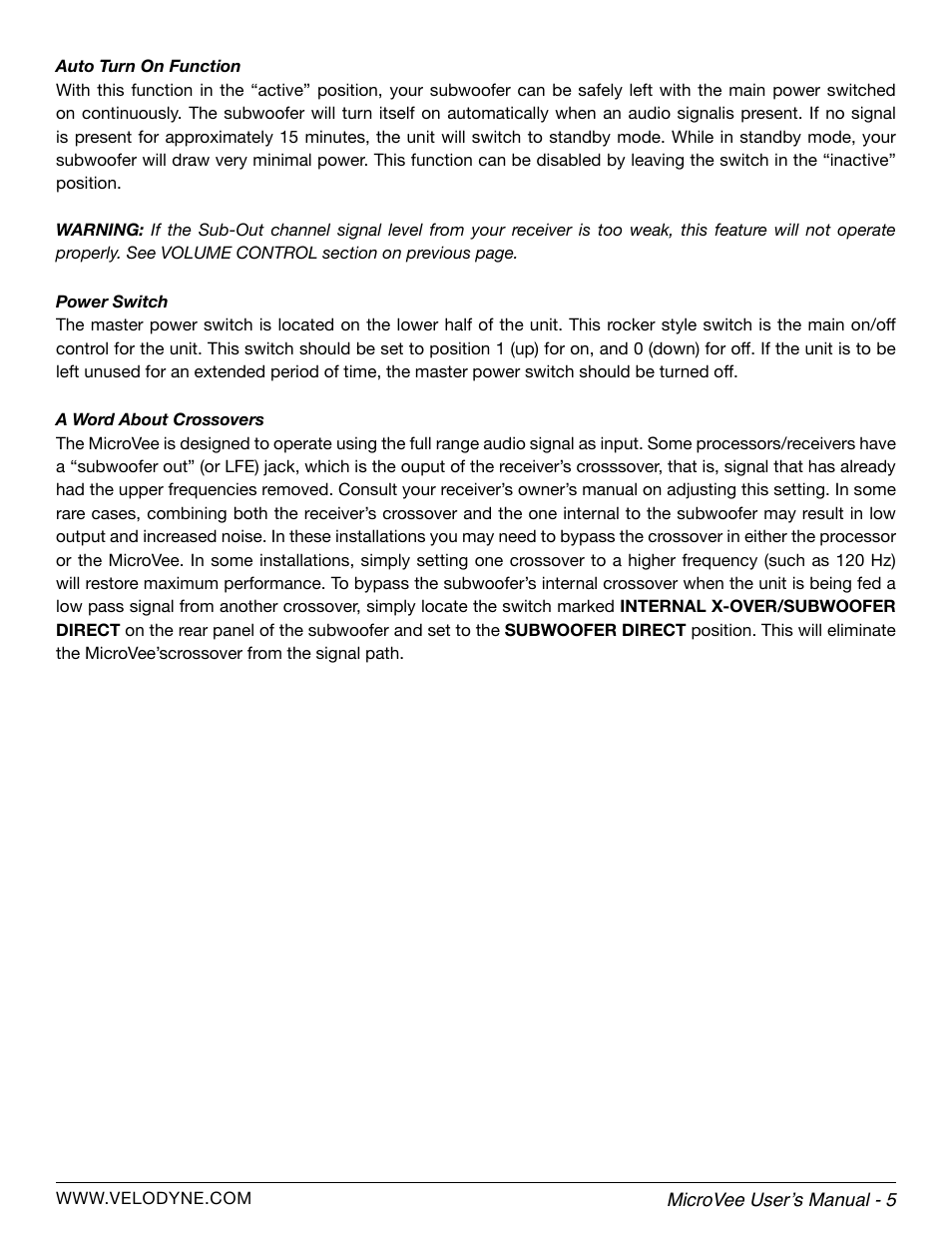 Velodyne MicroVee User Manual | Page 11 / 24
