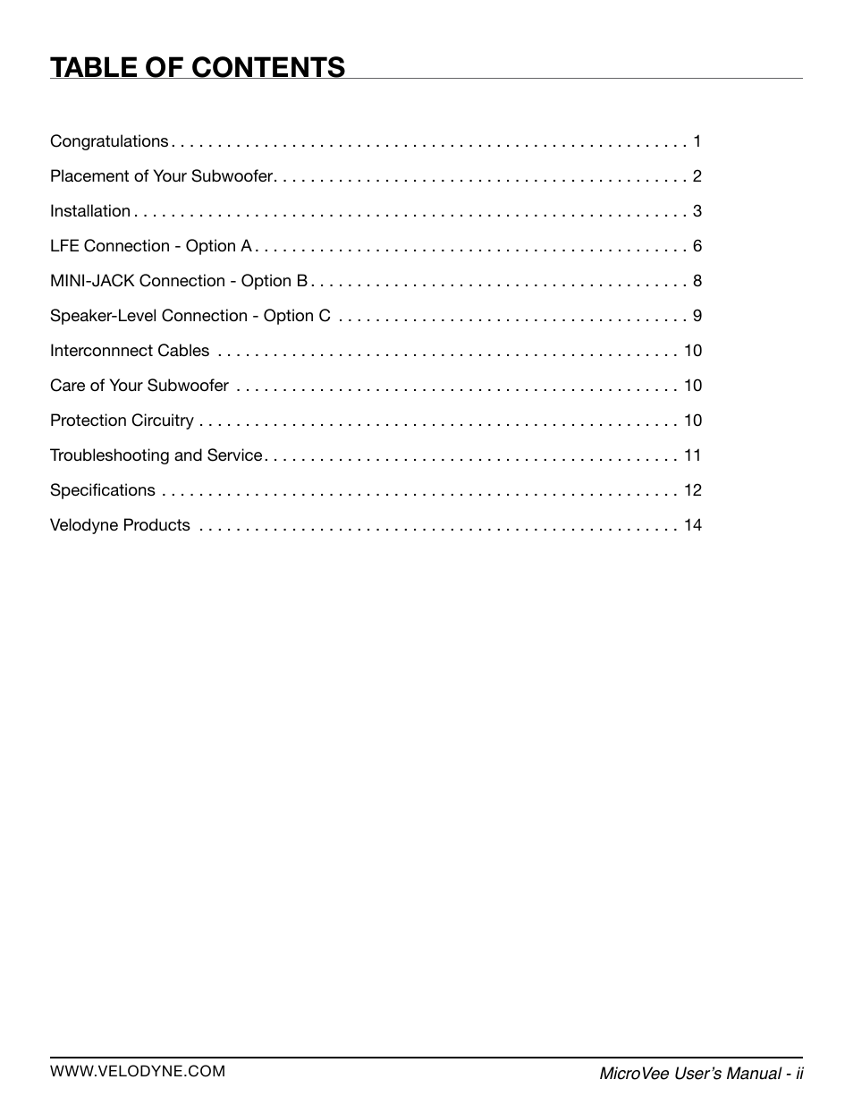 Velodyne MicroVee User Manual | Page 5 / 24