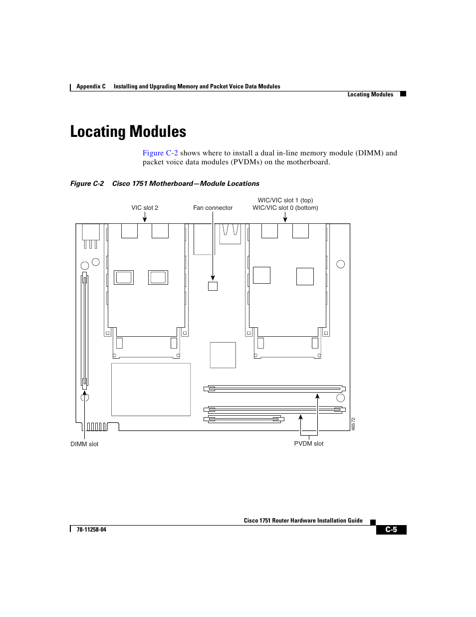 Locating modules | Cisco 1751 User Manual | Page 71 / 98