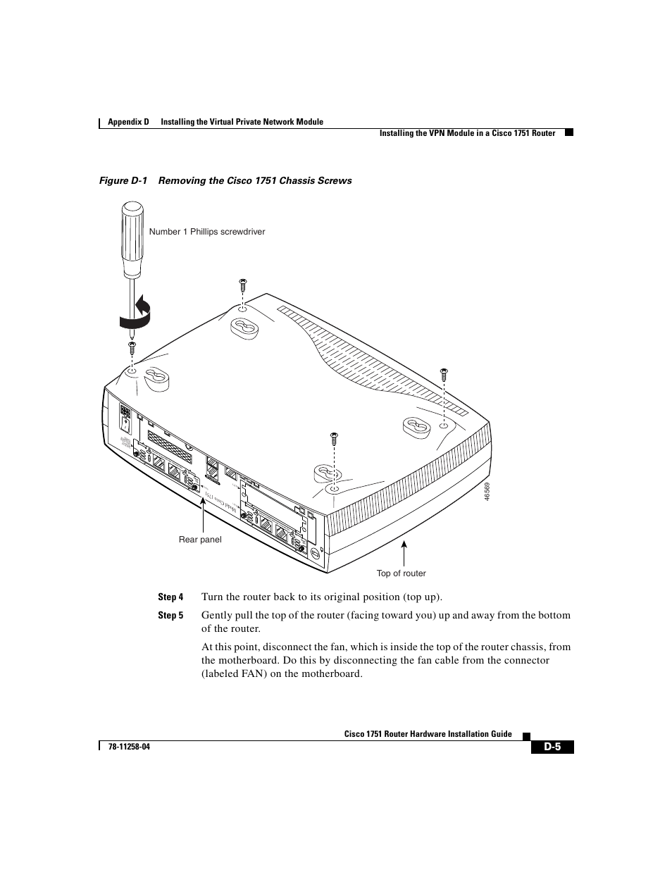 Figure d-1, Step 5 | Cisco 1751 User Manual | Page 81 / 98