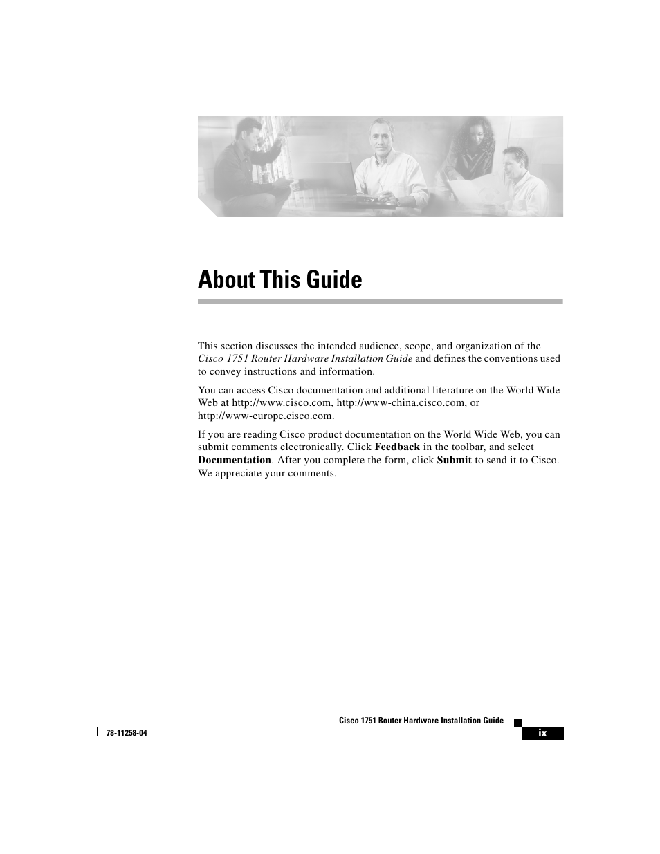 About this guide | Cisco 1751 User Manual | Page 9 / 98