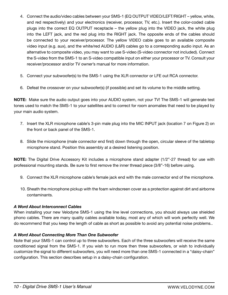 Velodyne SMS-1 User Manual | Page 16 / 49
