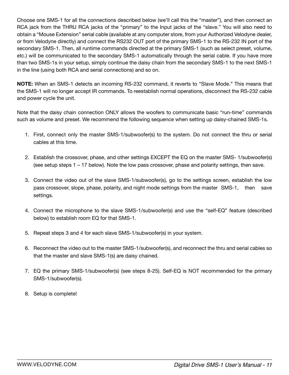 Velodyne SMS-1 User Manual | Page 17 / 49