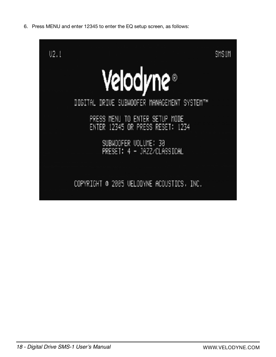 Velodyne SMS-1 User Manual | Page 24 / 49