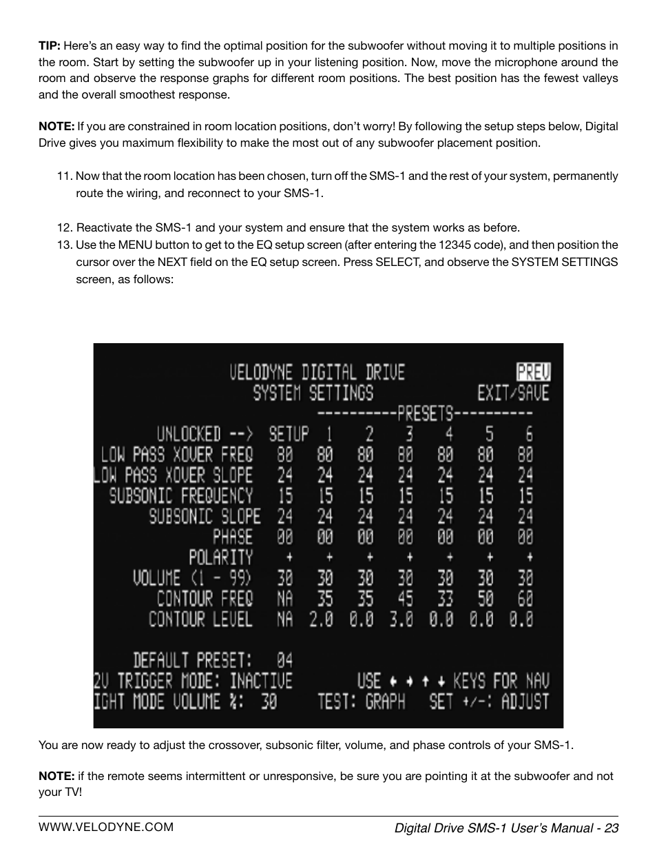 Velodyne SMS-1 User Manual | Page 29 / 49