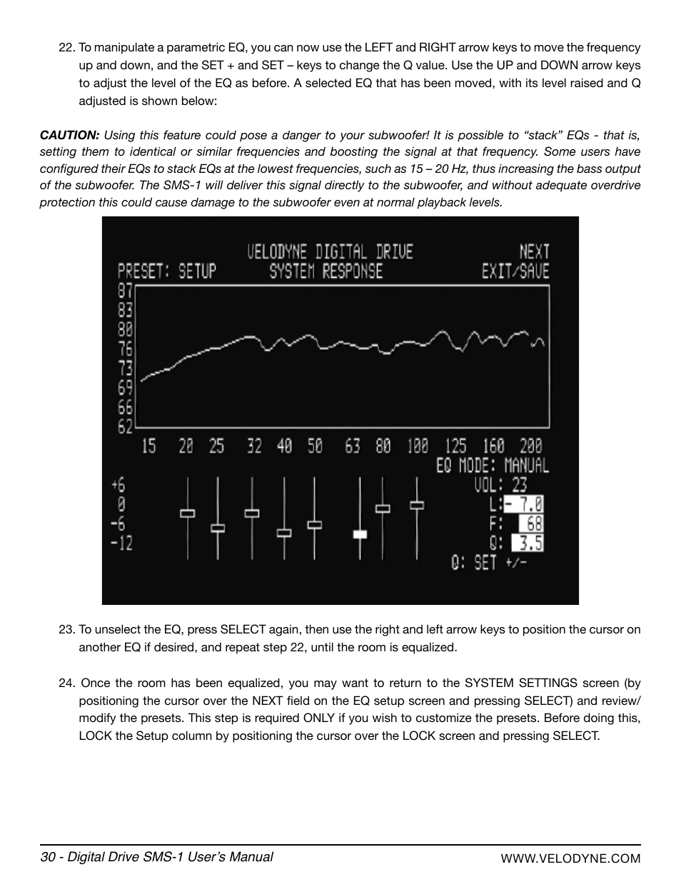 Velodyne SMS-1 User Manual | Page 36 / 49