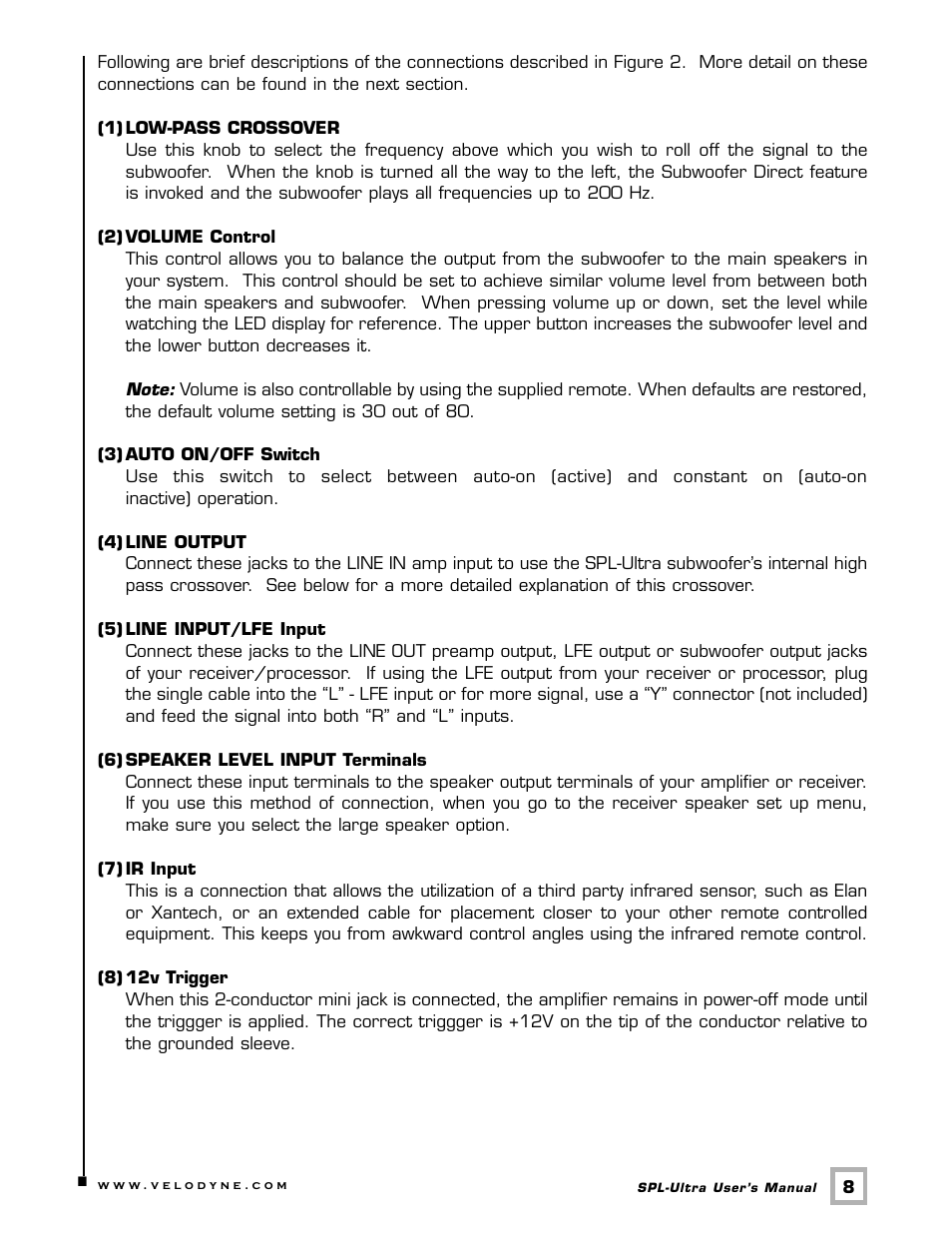 Velodyne SPL-Ultra Series User Manual | Page 11 / 22
