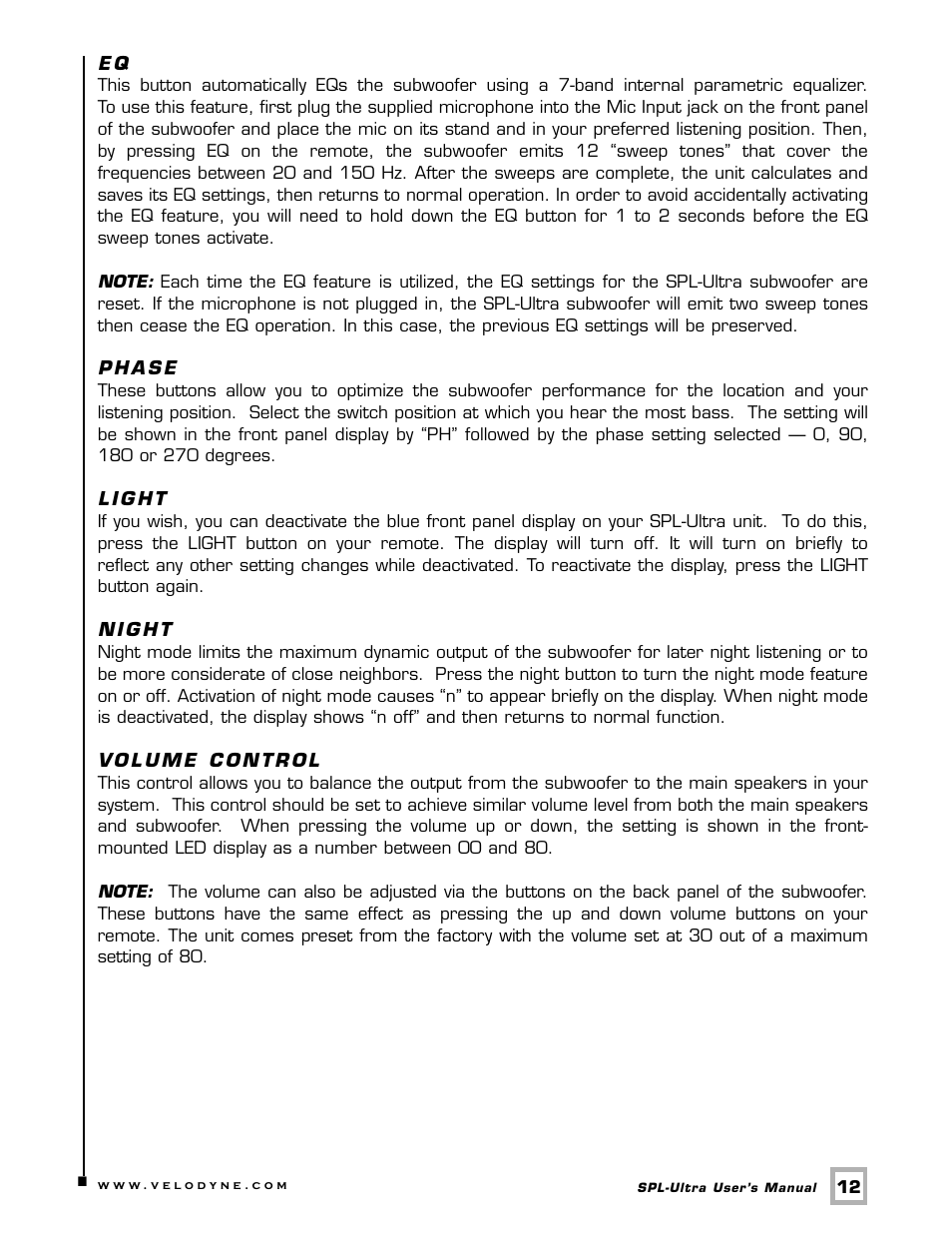 Velodyne SPL-Ultra Series User Manual | Page 15 / 22