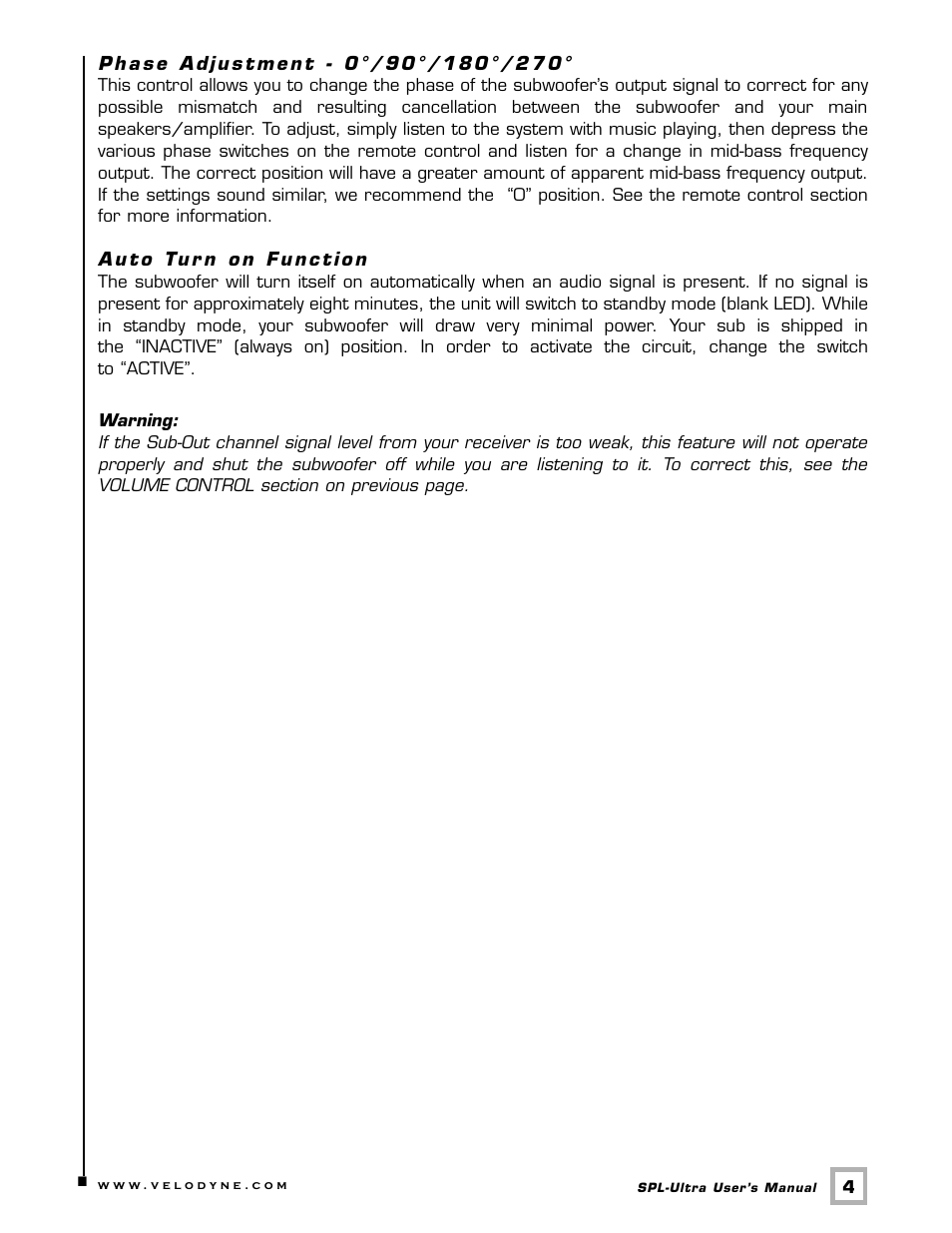 Velodyne SPL-Ultra Series User Manual | Page 7 / 22
