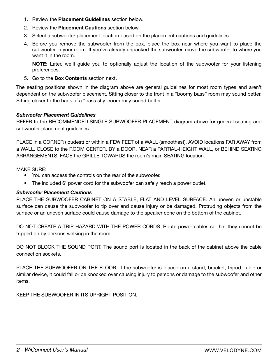 Velodyne WiConnect User Manual | Page 8 / 24