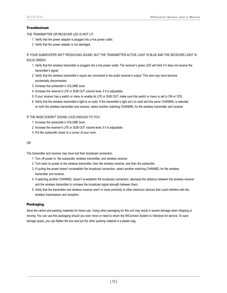 Velodyne WiConnect User Manual | Page 15 / 19