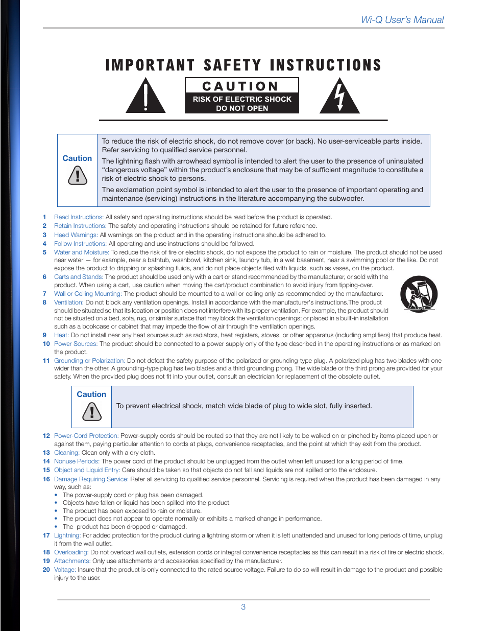 Wi-q user’s manual | Velodyne Wi-Q User Manual | Page 3 / 29