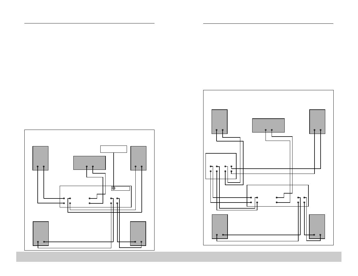 Connection direct from receiver, Connection thru subwoofer | Velodyne CHT Front Row System User Manual | Page 6 / 6