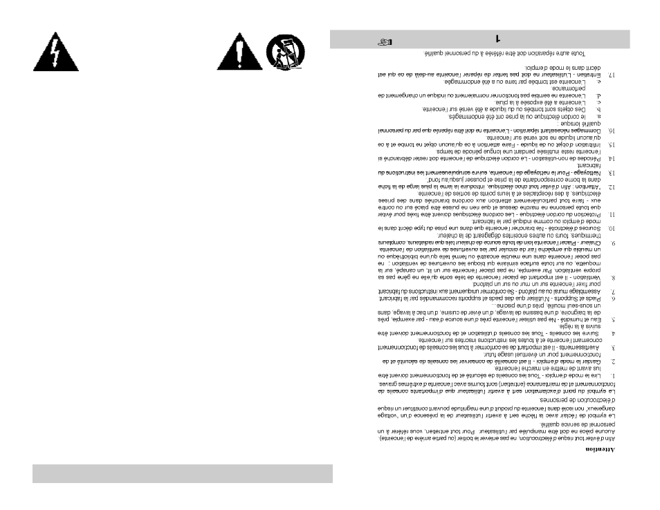 Caution | Velodyne CHT-15 User Manual | Page 2 / 12